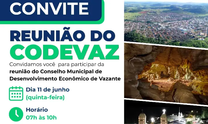 CODEVAZ CONVOCA NOVA REUNIÃO PARA A PRÓXIMA QUINTA-FEIRA (11)