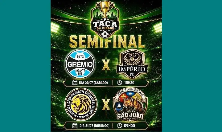 JOGOS FECHAM FASE DE GRUPOS E DEFINEM SEMIFINALISTAS DA 1ª TAÇA CIDADE DE VAZANTE