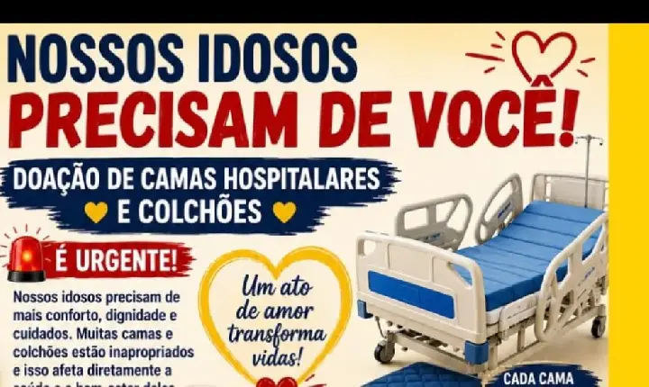 LAR SÃO VICENTE DE PAULO DE VAZANTE LANÇA CAMPANHA PARA ADQUIRIR CAMAS HOSPITALARES