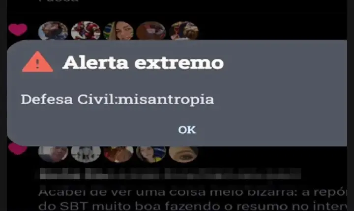 MILHÕES DE PESSOAS RECEBERAM ALERTA FALSO DE ‘MISANTROPIA’ DA DEFESA CIVIL
