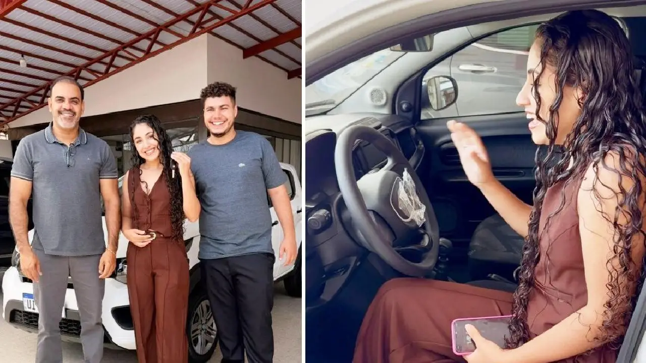 MORADORA DE VAZANTE RECEBE CARRO ZERO KM QUE GANHOU NA ‘RIFA DA SANTA’