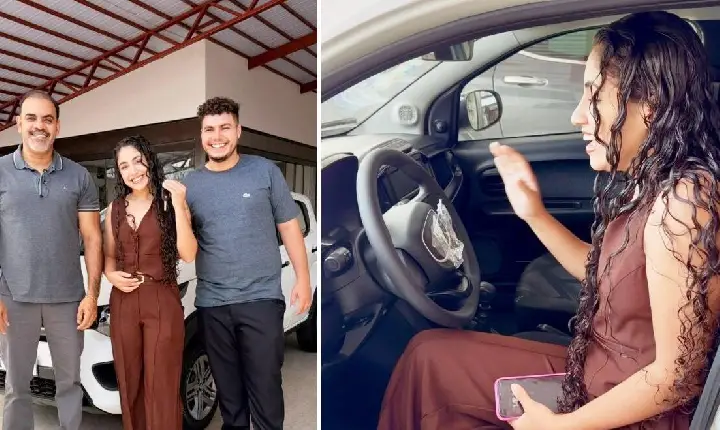 MORADORA DE VAZANTE RECEBE CARRO ZERO KM QUE GANHOU NA ‘RIFA DA SANTA’