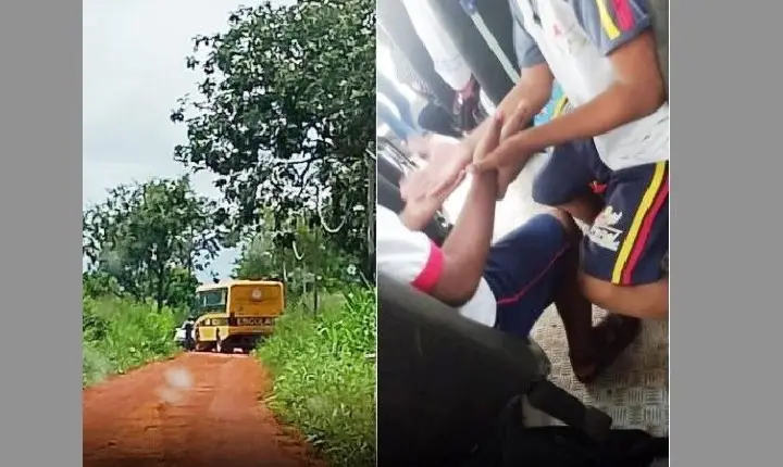 PAIS DE ALUNOS DO MEIO RURAL CRITICAM PRECARIEDADE DE ÔNIBUS QUE ATENDE SEUS FILHOS EM GUARDA-MOR