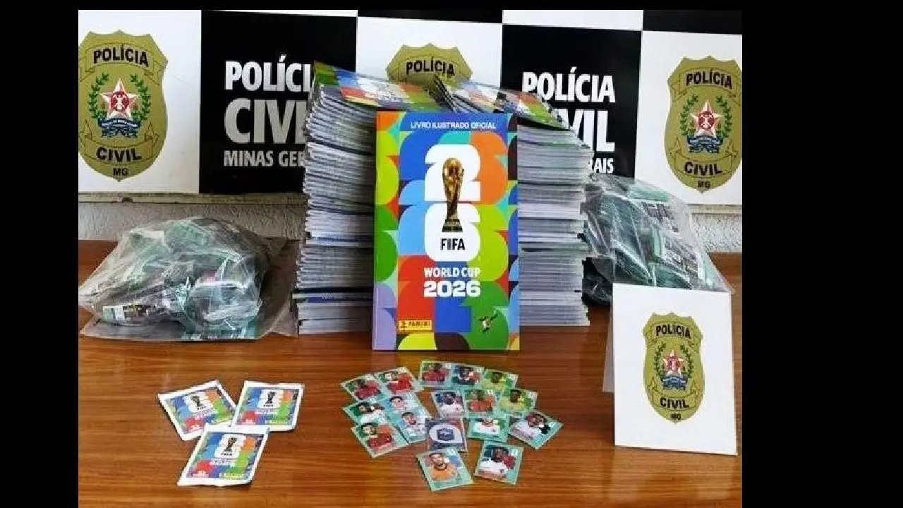 POLÍCIA CIVIL APREENDE ÁLBUNS E FIGURINHAS DA COPA POR SUSPEITA DE FALSIFICAÇÃO EM PATOS DE MINAS