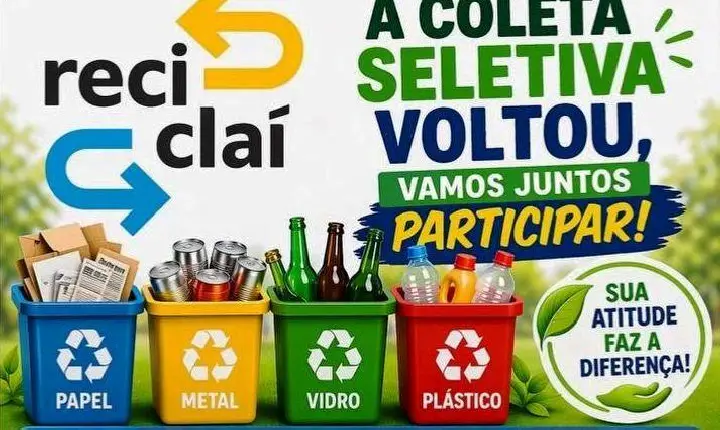 PROGRAMA RETOMA A COLETA SELETIVA DE LIXO EM PARCERIA COM A PREFEITURA DE VAZANTE