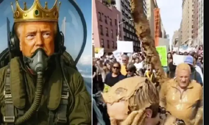 TRUMP PUBLICA VÍDEO DE IA EM QUE DESPEJA FEZES SOBRE MANIFESTANTES NOS EUA