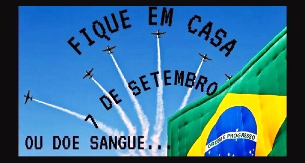 BOLSONARISTAS REVOLTADOS COM O EXÉRCITO PREGAM ‘FIQUE EM CASA’ NO DIA 7 DE SETEMBRO