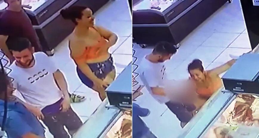 CASAL FAZ SEXO ORAL NA FILA DE AÇOUGUE EM SUPERMERCADO NO PARANÁ