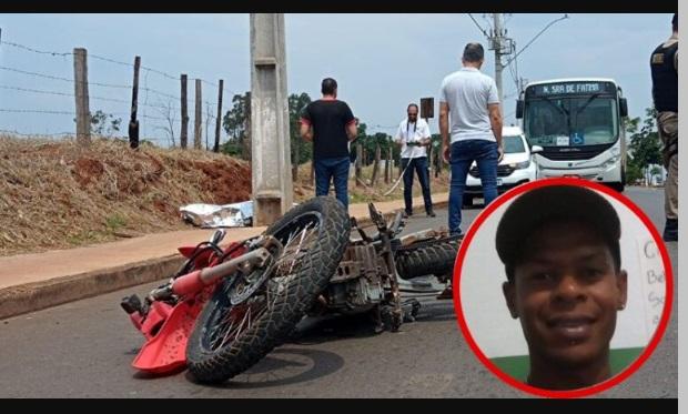 MOTOCICLISTA EM ALTA VELOCIDADE MORRE APÓS BATER EM POSTE DE ILUMINAÇÃO EM PATOS DE MINAS