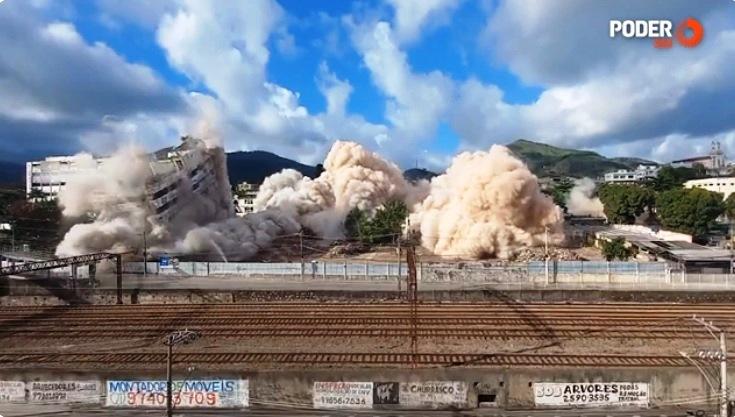 PREFEITURA DO RIO DE JANEIRO IMPLODE PRÉDIOS DE UNIVERSIDADE PARA CONSTRUÇÃO DE PARQUE