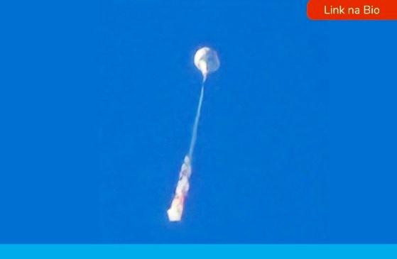 BALÃO METEOROLÓGICO É FOTOGRAFADO NO CÉU DE VAZANTE