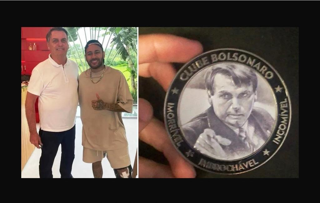 NEYMAR RECEBE MEDALHA DE ‘IMBROCHÁVEL’ DE JAIR BOLSONARO