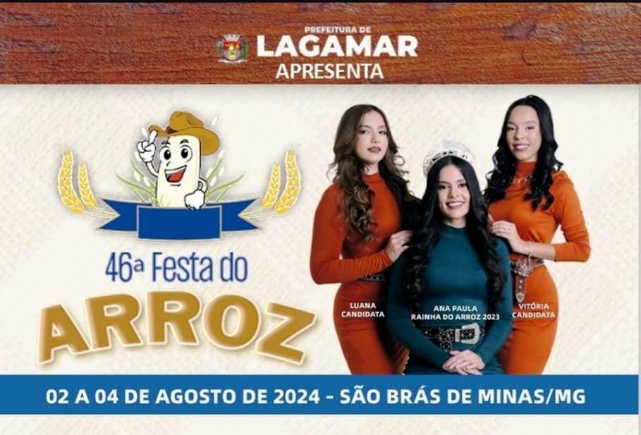 FESTA DO ARROZ VAI MOVIMENTAR SÃO BRÁS DE MINAS NESTE FINAL DE SEMANA