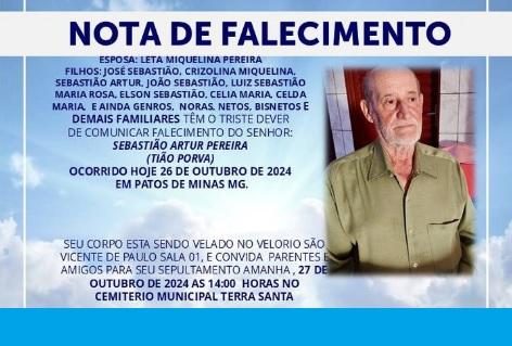 IDOSO BALEADO DURANTE ASSALTO EM PRESIDENTE OLEGÁRIO MORRE EM PATOS DE MINAS