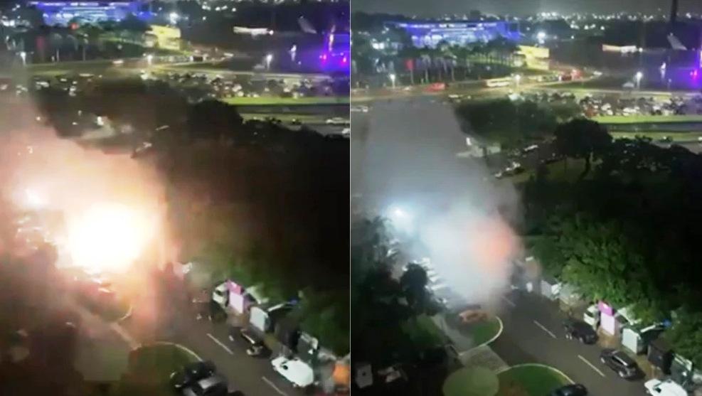 POLÍCIA FAZ VARREDURA NA PRAÇA DOS TRÊS PODERES APÓS EXPLOSÕES EM BRASÍLIA