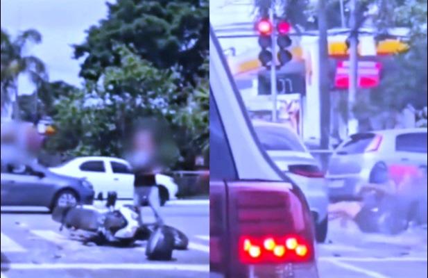 MOTORISTA ATROPELA DOIS ASSALTANTES E IMPEDE ROUBO DE MOTO EM SÃO PAUL