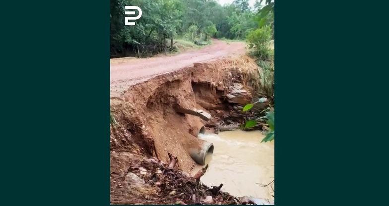 PONTE NO MEIO RURAL APRESENTA RISCO DE DESABAMENTO EM VAZANTE