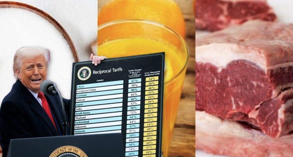 BRASIL DEIXARÁ DE EXPORTAR MILHÕES DE SUCOS DE LARANJA E TONELADAS DE CARNE AOS EUA COM TARIFAÇO