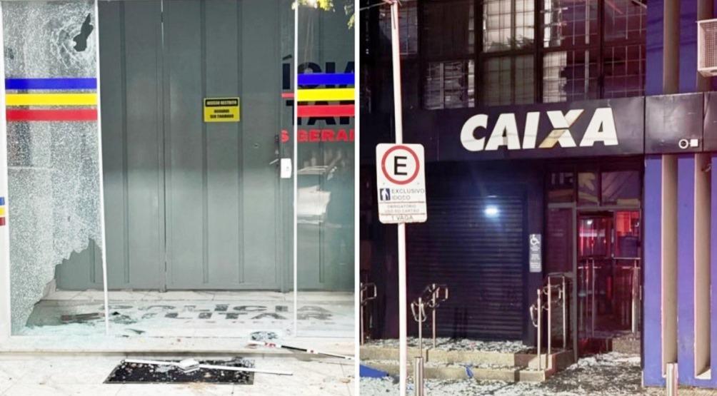 ‘NOVO CANGAÇO’ FECHA GUAXUPÉ, EXPLODE AGÊNCIA DA CAIXA E ATIRA EM SEDE DA POLÍCIA MILITAR