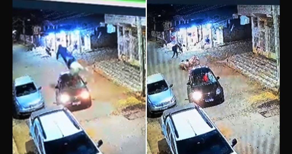 CAVALO DESGOVERNADO ‘VOA’ AO COLIDIR CONTRA CARRO EM CIDADE MINEIRA