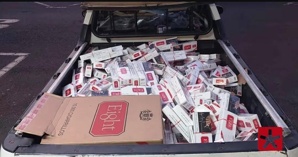 HOMEM É PRESO COM QUASE 100 MIL CIGARROS CONTRABANDEADO DO PARAGUAI