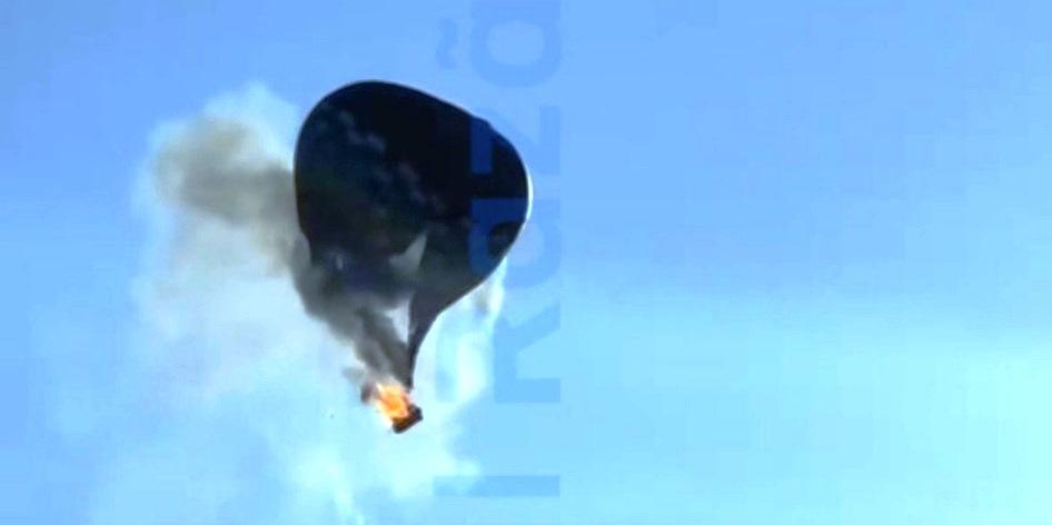 VÍDEOS MOSTRAM QUEDA DE BALÃO QUE MATOU OITO PESSOAS EM SANTA CATARINA