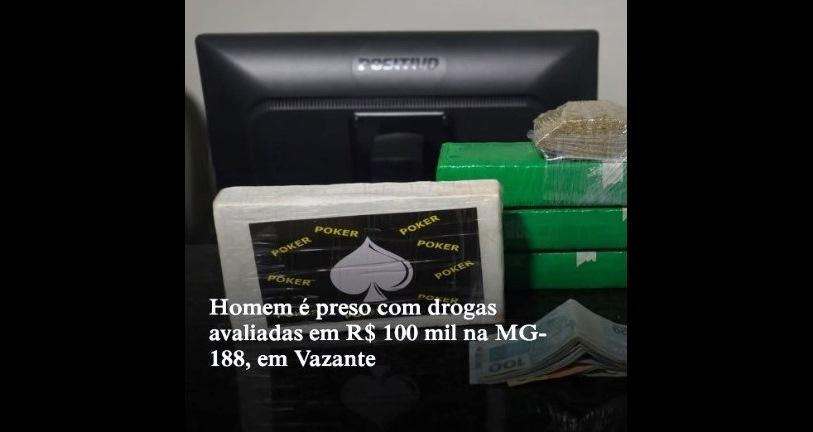 CARGA DE MACONHA E COCAÍNA É APREENDIDA NO MUNICÍPIO DE VAZANTE