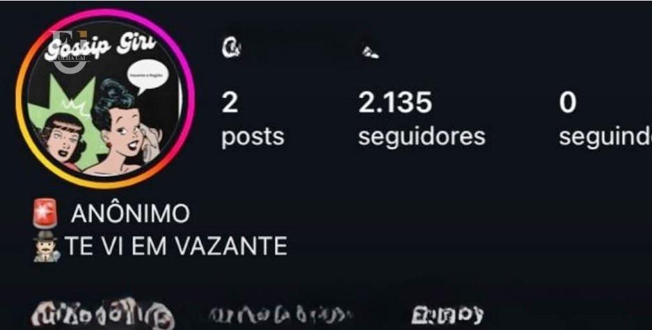 PERFIL ANÔNIMO DISSEMINA POSTAGENS DIFAMATÓRIAS NAS REDES SOCIAIS EM VAZANTE