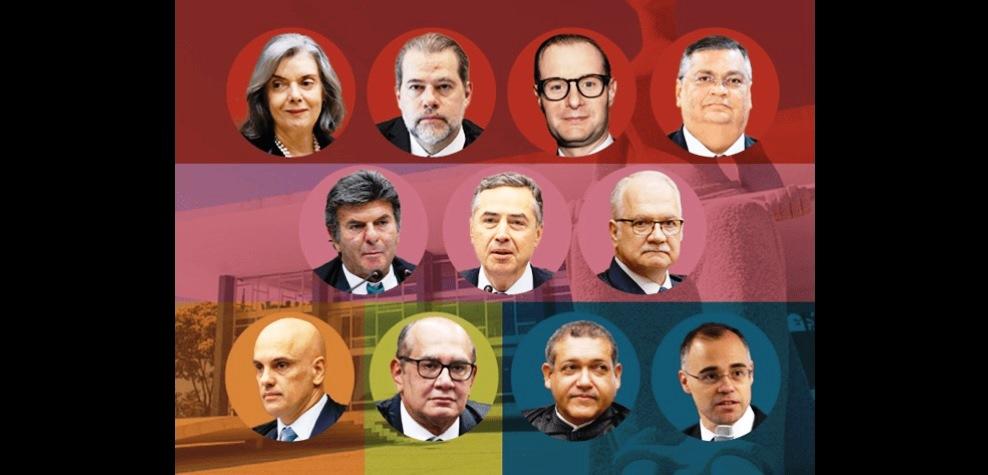 PESQUISA AVALIA IMAGENS POSITIVA E NEGATIVA DOS MINISTROS DO STF