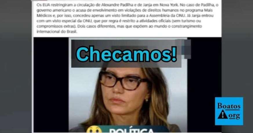 É FALSO QUE JANJA FOI PROIBIDA POR TRUMP DE SAIR DE HOTEL NOS EUA