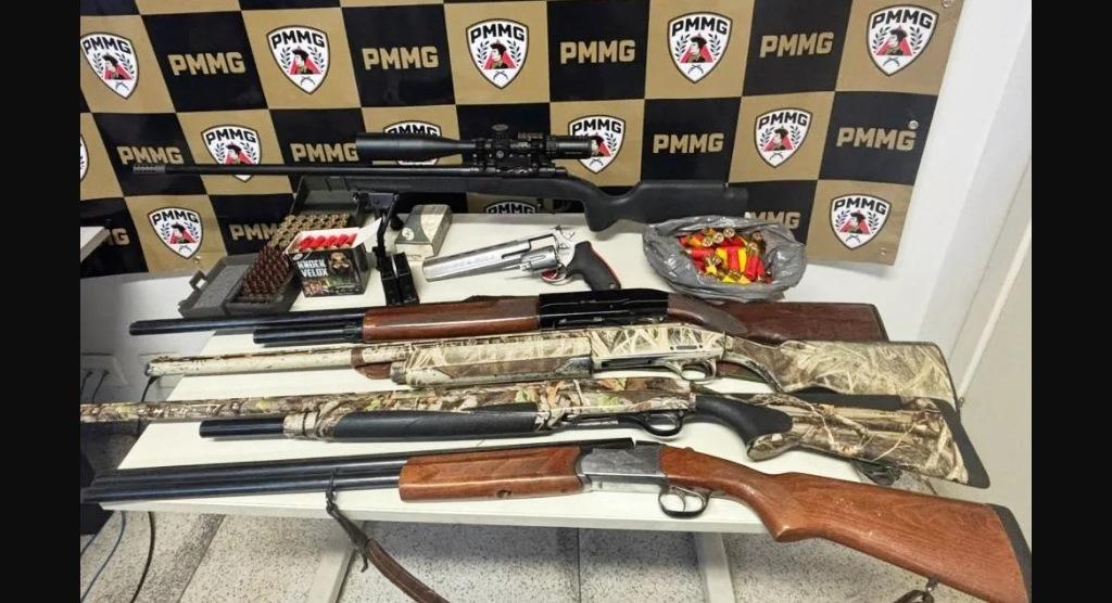 CAÇADORES DE JAVALIS SÃO PRESOS POR PORTE ILEGAL DE ARMA EM COROMANDEL
