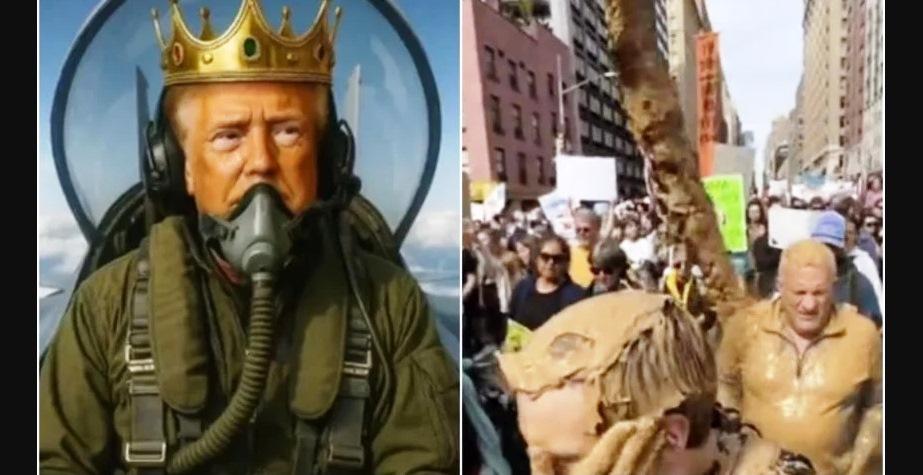TRUMP PUBLICA VÍDEO DE IA EM QUE DESPEJA FEZES SOBRE MANIFESTANTES NOS EUA