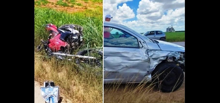 ACIDENTE COM MOTO RESULTA EM DUAS PESSOAS MORTAS NA RODOVIA BR-354