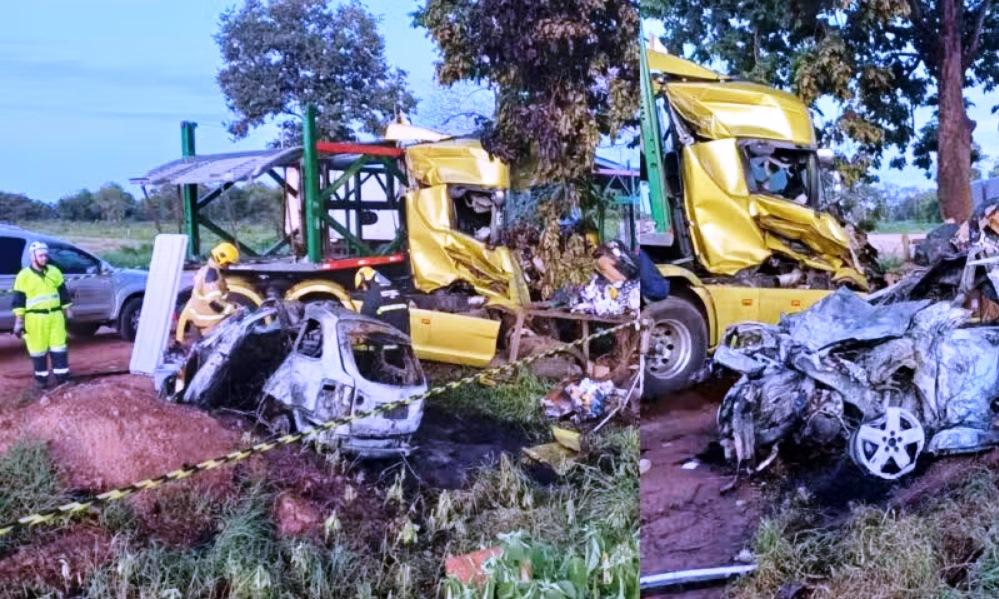 FAMÍLIA DE JOÃO PINHEIRO MORRE CARBONIZADA EM GRAVE ACIDENTE NA BR-040