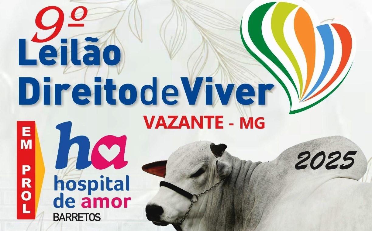 NESTE DOMINGO TEM O TRADICIONAL LEILÃO ‘DIREITO DE VIVER’ EM VAZANTE