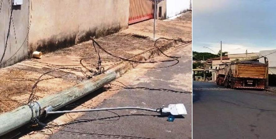 QUEDA DE POSTES DA CEMIG CAUSAM TRANSTORNOS EM VIAS PÚBLICAS DE VAZANTE