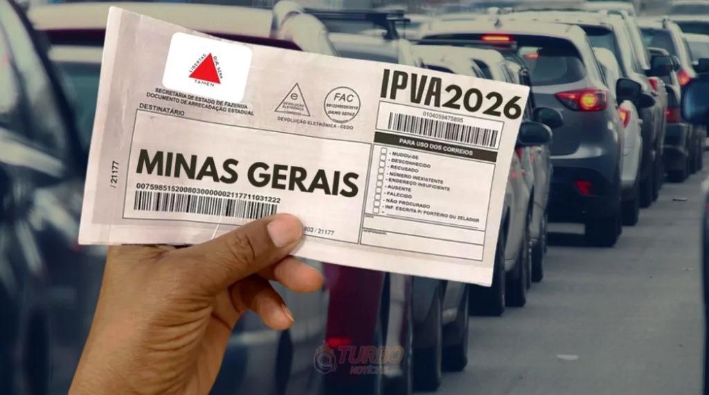 PAGAMENTO DO IPVA/2026 COMEÇA NESTA SEGUNDA-FEIRA EM MINAS GERAIS