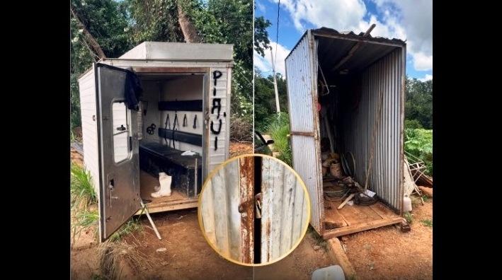 LADRÕES ARROMBAM CONTÊINERES E FURTAM EQUIPAMENTOS DE CONSTRUTORA EM GUARDA-MOR