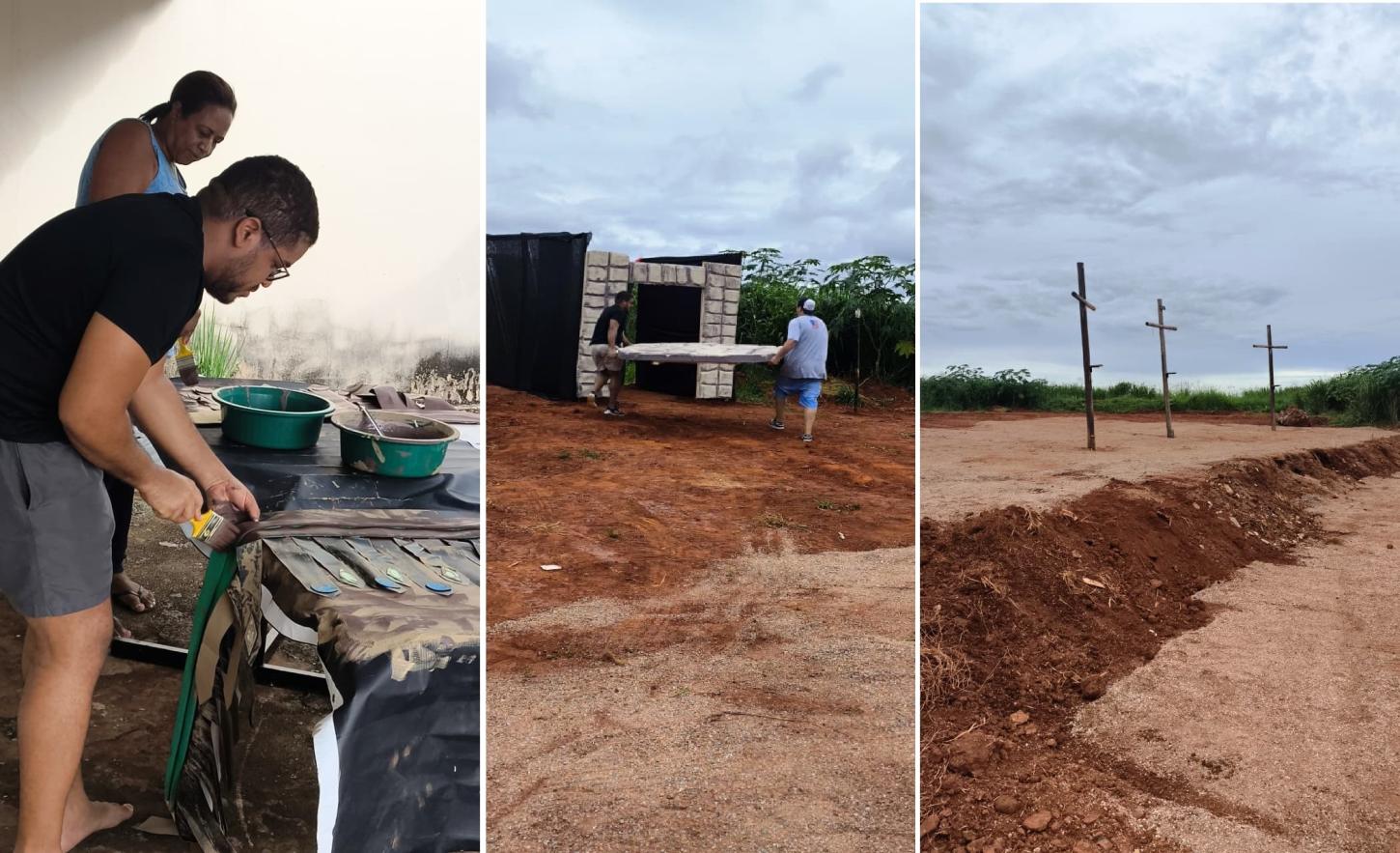 CENTRO CULTURAL PRODUZ FIGURINOS E CENÁRIOS PARA ENCENAÇÃO DA PAIXÃO DE CRISTO EM VAZANTE
