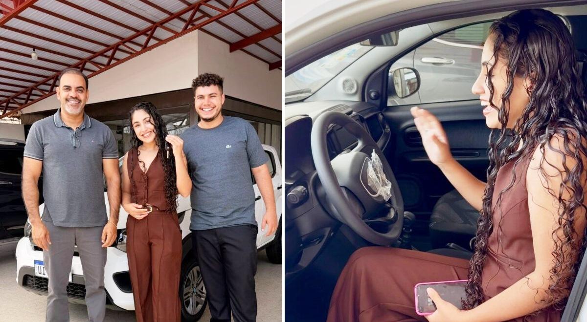 MORADORA DE VAZANTE RECEBE CARRO ZERO KM QUE GANHOU NA ‘RIFA DA SANTA’