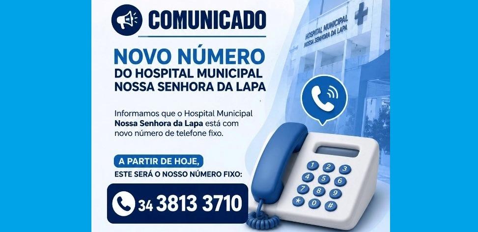 HOSPITAL MUNICIPAL DE VAZANTE DIVULGA NOVO NÚMERO DE TELEFONE FIXO