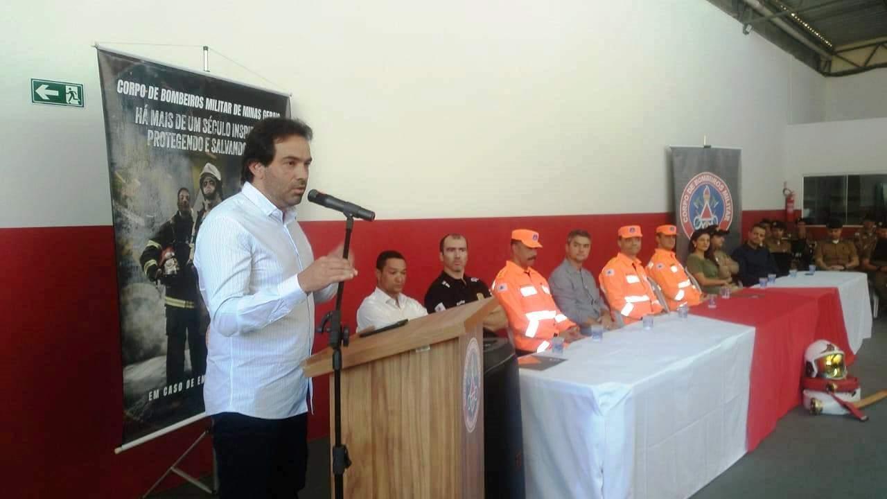 PREFEITO INAUGURA SEDE DA BRIGADA MUNICIPAL DE VAZANTE COM PRESENÇA DE OFICIAIS DO CORPO DE BOMBEIROS