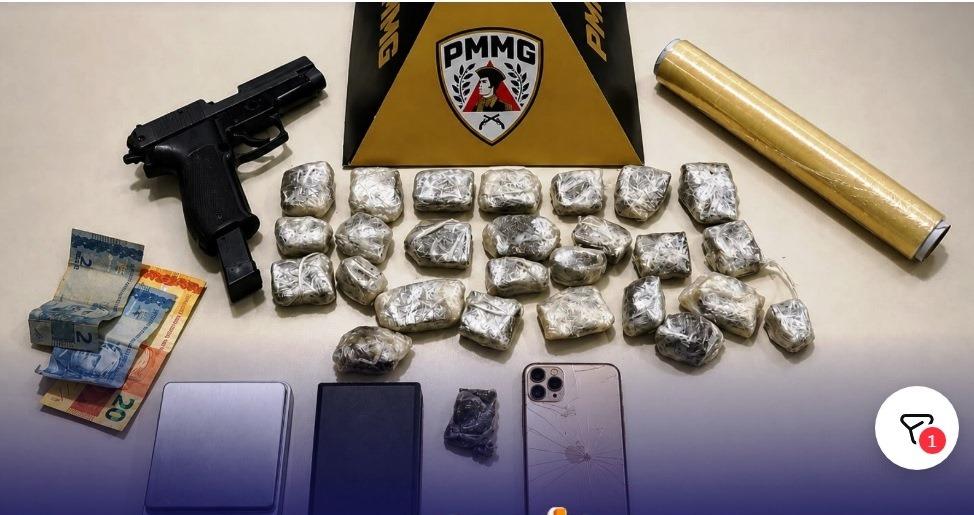 SUSPEITO DE TRÁFICO DE DROGAS É PRESO DURANTE PATRULHAMENTO DA PM EM VAZANTE