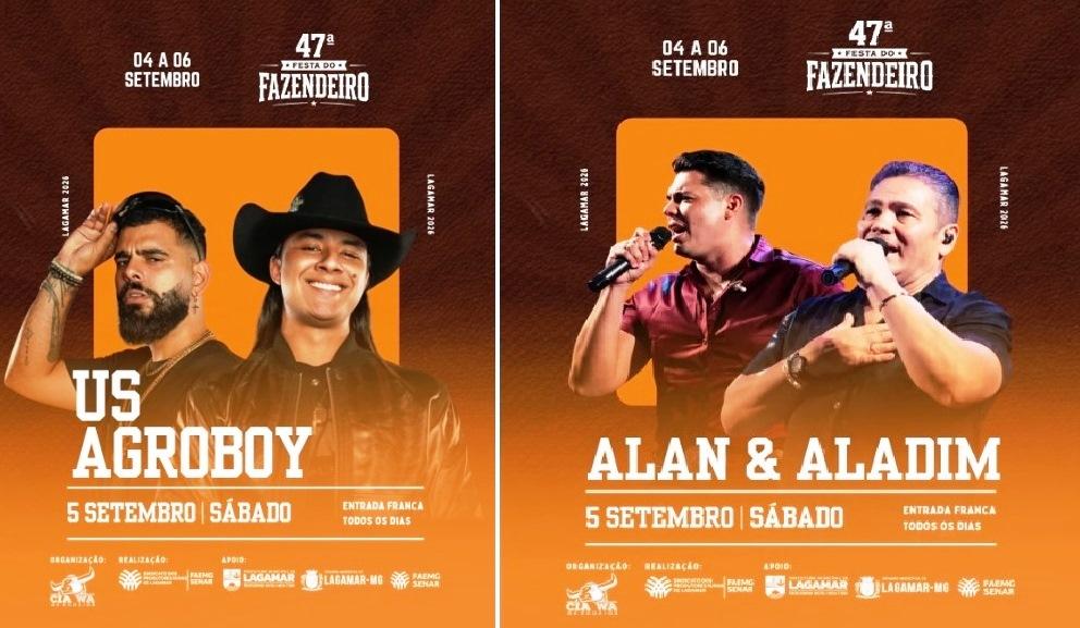 CANCELAMENTO DE SHOW ALTERA PROGRAMAÇÃO ARTÍSTICA DA 47ª FESTA DO FAZENDEIRO DE LAGAMAR