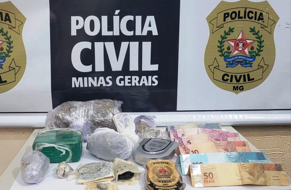 POLÍCIA CIVIL DE VAZANTE PRENDE HOMEM COM CRACK E MACONHA EM CASA