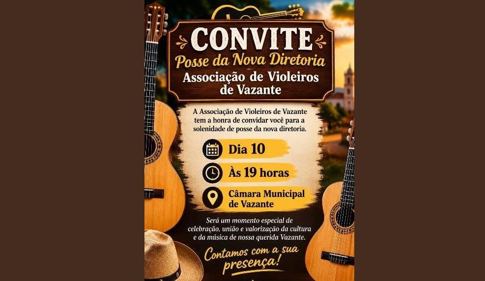 ELEIÇÃO DA NOVA DIRETORIA DA ASSOCIAÇÃO DOS VIOLEIROS DE VAZANTE TERÁ CHAPA ÚNICA
