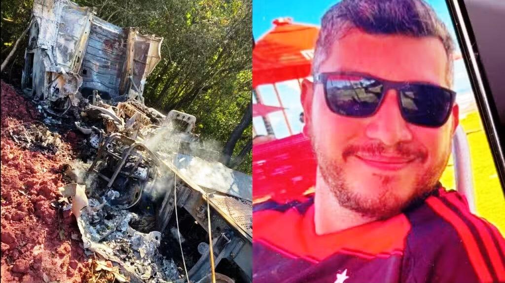MOTORISTA DE CARRETA MORRE APÓS VEÍCULO TOMBAR E PEGAR FOGO NO MUNICÍPIO DE LAGAMAR