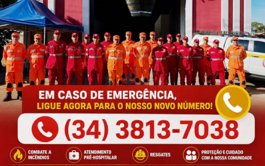 BRIGADA MUNICIPAL DE VAZANTE TEM NOVO TELEFONE PARA ATENDIMENTO DE EMERGÊNCIAS