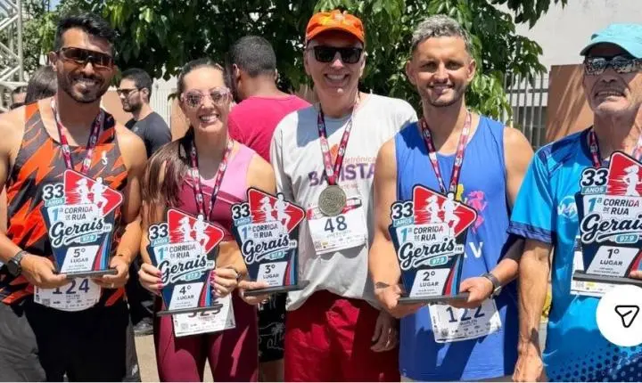 ATLETAS DE VAZANTE CONQUISTAM PÓDIOS NA 1ª CORRIDA DE RUA GERAIS FM, EM COROMANDEL