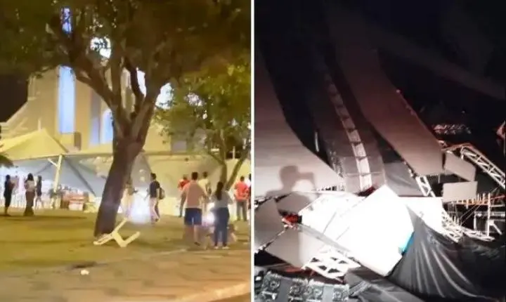 TEMPORAL DERRUBA ESTRUTURAS DE EVENTOS E DEIXA NOVE FERIDOS NO ALTO PARANAÍBA